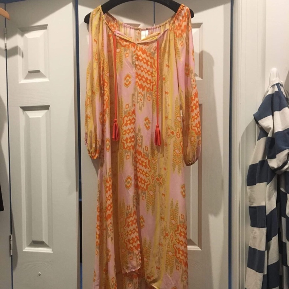 Sheer silk caftan